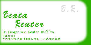 beata reuter business card